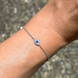 Evil eye silver bracelet